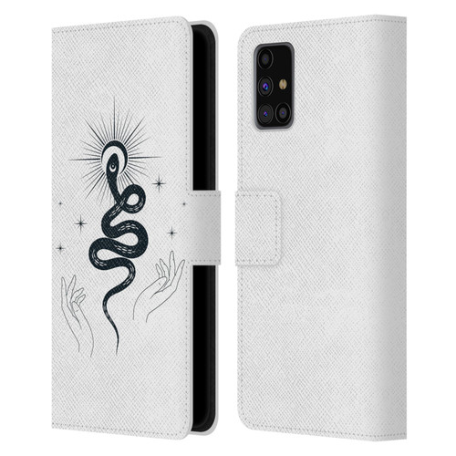 Haroulita Celestial Tattoo Snake Leather Book Wallet Case Cover For Samsung Galaxy M31s (2020)