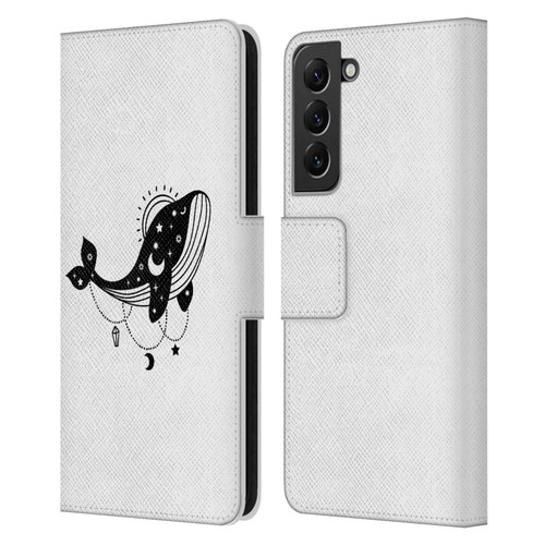 Haroulita Celestial Tattoo Whale Leather Book Wallet Case Cover For Samsung Galaxy S22+ 5G