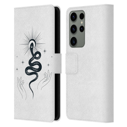 Haroulita Celestial Tattoo Snake Leather Book Wallet Case Cover For Samsung Galaxy S23 Ultra 5G