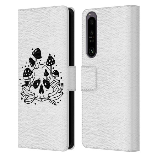 Haroulita Celestial Tattoo Skull Leather Book Wallet Case Cover For Sony Xperia 1 IV