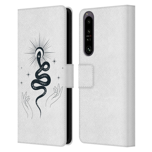 Haroulita Celestial Tattoo Snake Leather Book Wallet Case Cover For Sony Xperia 1 IV