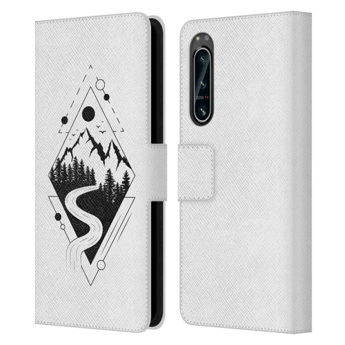 Haroulita Celestial Tattoo Mountain Leather Book Wallet Case Cover For Sony Xperia 5 IV