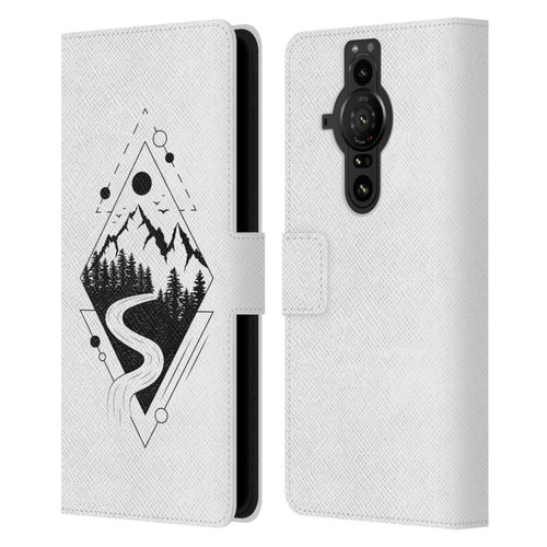 Haroulita Celestial Tattoo Mountain Leather Book Wallet Case Cover For Sony Xperia Pro-I