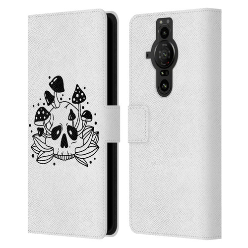 Haroulita Celestial Tattoo Skull Leather Book Wallet Case Cover For Sony Xperia Pro-I