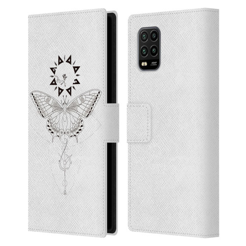 Haroulita Celestial Tattoo Butterfly And Sun Leather Book Wallet Case Cover For Xiaomi Mi 10 Lite 5G
