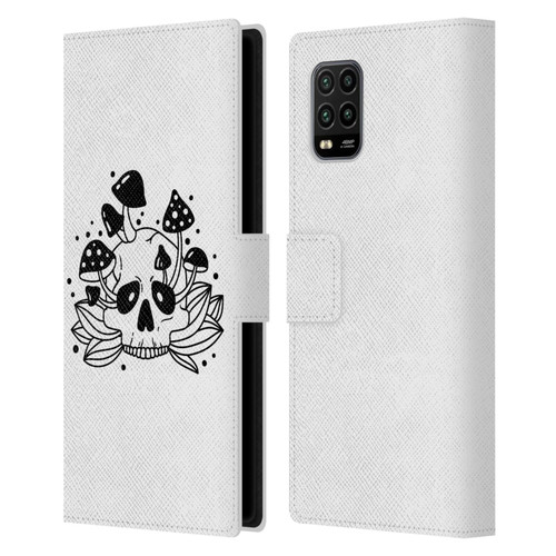 Haroulita Celestial Tattoo Skull Leather Book Wallet Case Cover For Xiaomi Mi 10 Lite 5G