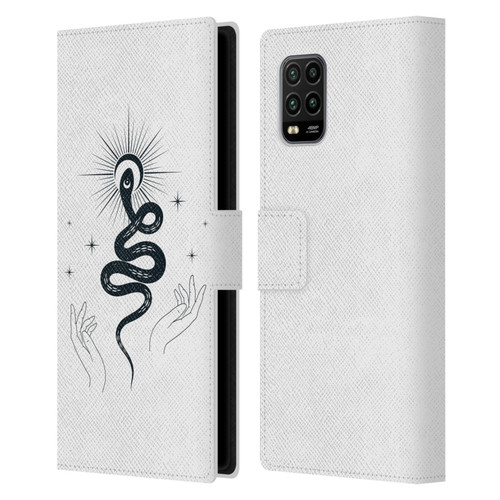 Haroulita Celestial Tattoo Snake Leather Book Wallet Case Cover For Xiaomi Mi 10 Lite 5G