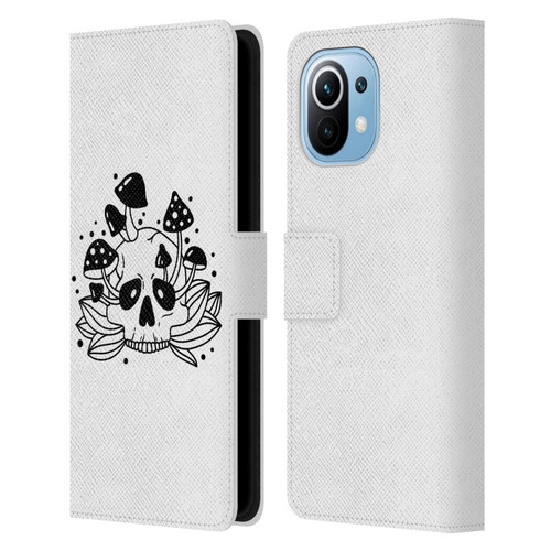 Haroulita Celestial Tattoo Skull Leather Book Wallet Case Cover For Xiaomi Mi 11