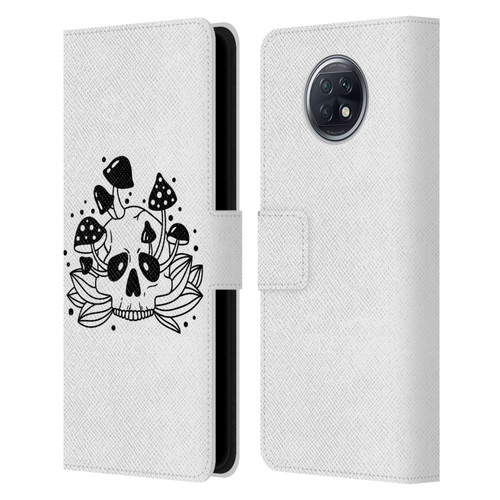 Haroulita Celestial Tattoo Skull Leather Book Wallet Case Cover For Xiaomi Redmi Note 9T 5G