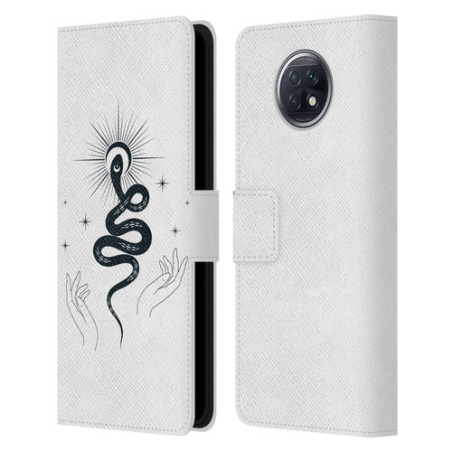 Haroulita Celestial Tattoo Snake Leather Book Wallet Case Cover For Xiaomi Redmi Note 9T 5G