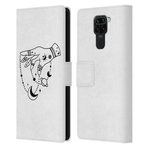 Haroulita Celestial Tattoo Puppet Universe Leather Book Wallet Case Cover For Xiaomi Redmi Note 9 / Redmi 10X 4G