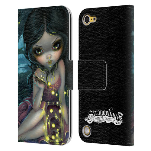 Strangeling Art Fireflies in Summer Leather Book Wallet Case Cover For Apple iPod Touch 5G 5th Gen