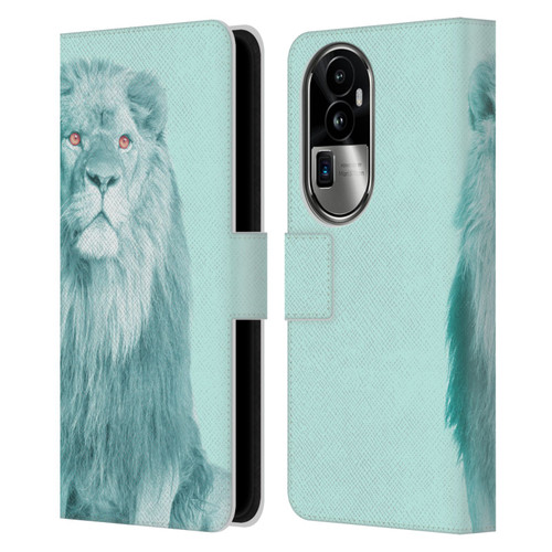 Mark Ashkenazi Pastel Potraits Lion Leather Book Wallet Case Cover For OPPO Reno10 Pro+