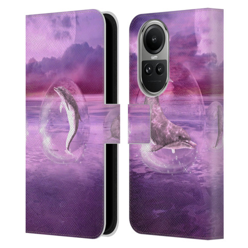 Simone Gatterwe Dolphins Dream Of Dolphins Leather Book Wallet Case Cover For OPPO Reno10 5G / Reno10 Pro 5G