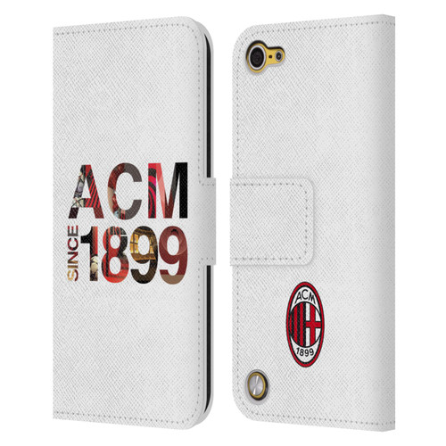 AC Milan Adults 1899 Leather Book Wallet Case Cover For Apple iPod Touch 5G 5th Gen