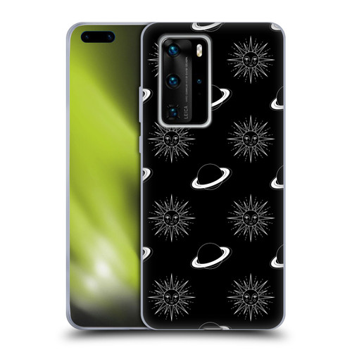 Haroulita Celestial Black And White Planet And Sun Soft Gel Case for Huawei P40 Pro / P40 Pro Plus 5G