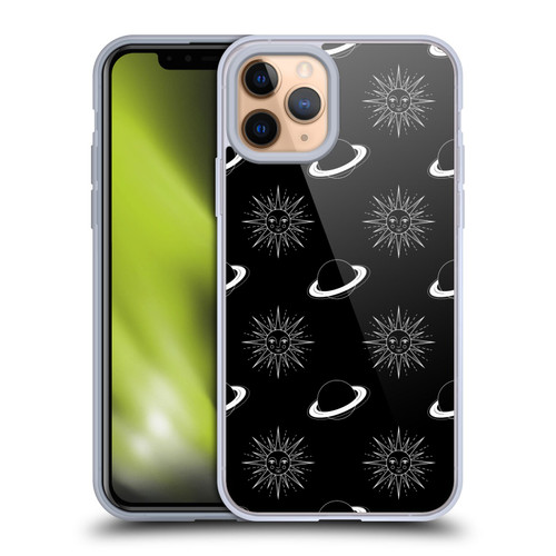 Haroulita Celestial Black And White Planet And Sun Soft Gel Case for Apple iPhone 11 Pro