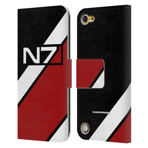 EA Bioware Mass Effect Graphics N7 Logo Stripes Leather Book Wallet Case Cover For Apple iPod Touch 5G 5th Gen