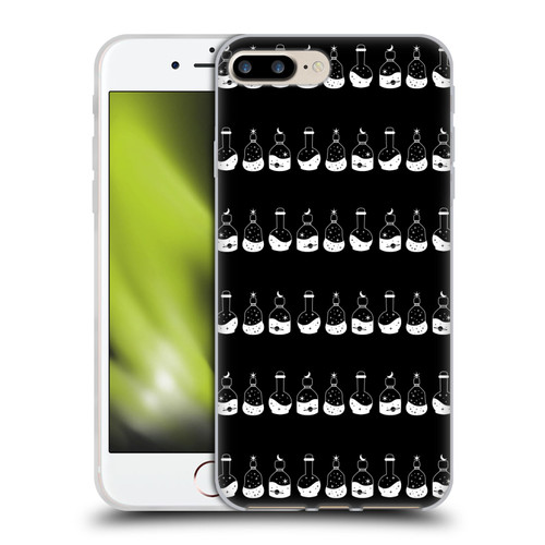 Haroulita Celestial Black And White Bottle Soft Gel Case for Apple iPhone 7 Plus / iPhone 8 Plus