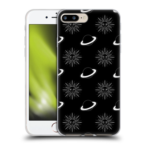 Haroulita Celestial Black And White Planet And Sun Soft Gel Case for Apple iPhone 7 Plus / iPhone 8 Plus