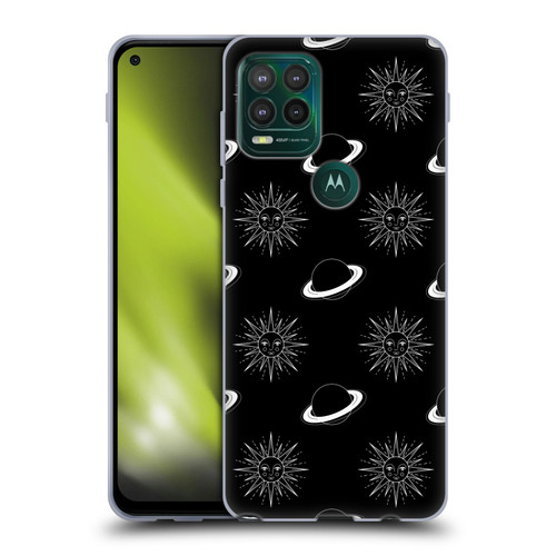 Haroulita Celestial Black And White Planet And Sun Soft Gel Case for Motorola Moto G Stylus 5G 2021