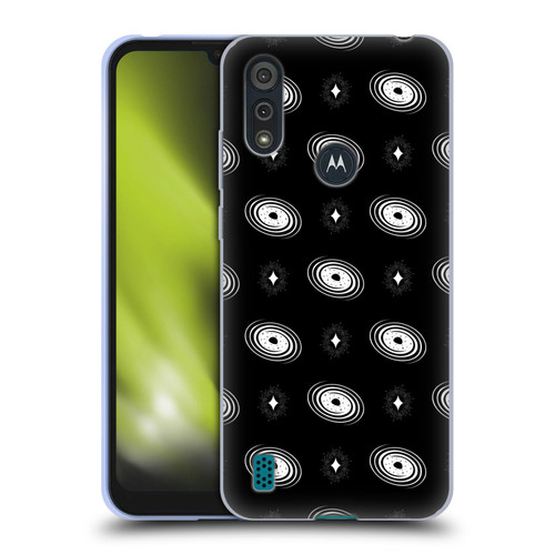 Haroulita Celestial Black And White Galaxy Soft Gel Case for Motorola Moto E6s (2020)