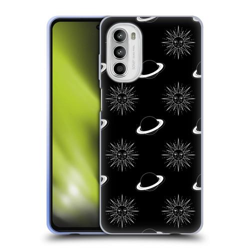 Haroulita Celestial Black And White Planet And Sun Soft Gel Case for Motorola Moto G52