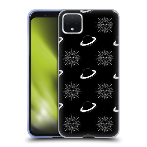 Haroulita Celestial Black And White Planet And Sun Soft Gel Case for Google Pixel 4 XL