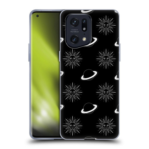 Haroulita Celestial Black And White Planet And Sun Soft Gel Case for OPPO Find X5 Pro