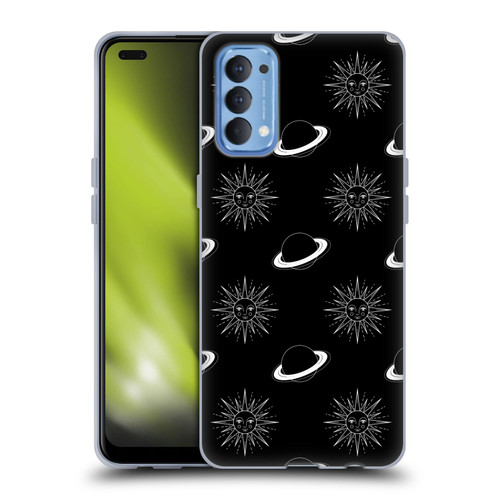 Haroulita Celestial Black And White Planet And Sun Soft Gel Case for OPPO Reno 4 5G