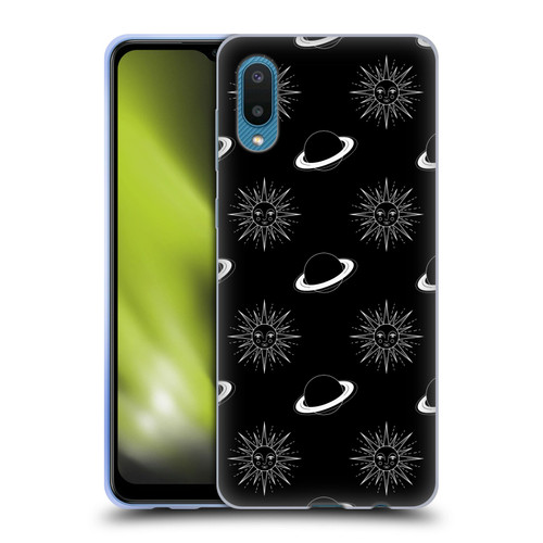 Haroulita Celestial Black And White Planet And Sun Soft Gel Case for Samsung Galaxy A02/M02 (2021)