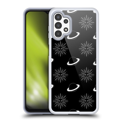Haroulita Celestial Black And White Planet And Sun Soft Gel Case for Samsung Galaxy A13 (2022)