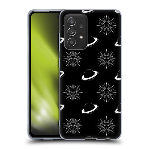 Haroulita Celestial Black And White Planet And Sun Soft Gel Case for Samsung Galaxy A52 / A52s / 5G (2021)