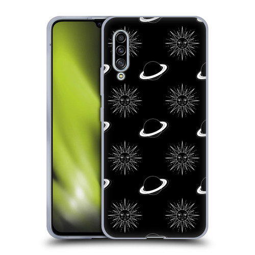 Haroulita Celestial Black And White Planet And Sun Soft Gel Case for Samsung Galaxy A90 5G (2019)