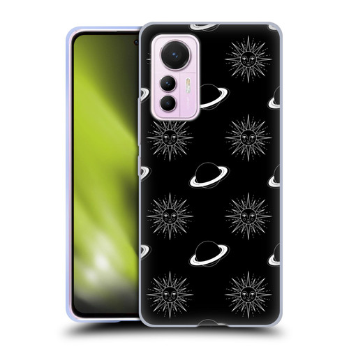 Haroulita Celestial Black And White Planet And Sun Soft Gel Case for Xiaomi 12 Lite