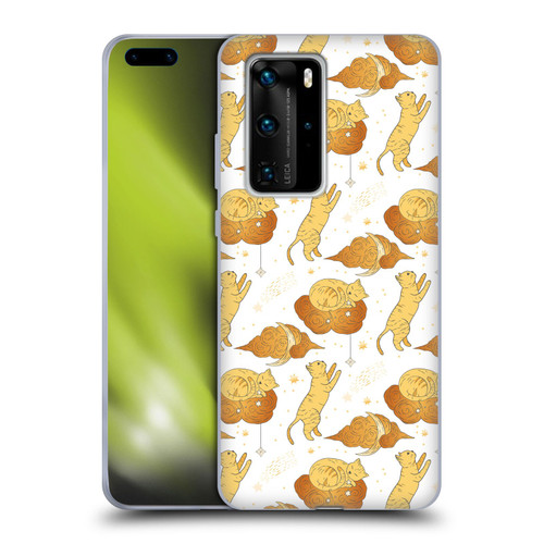 Haroulita Celestial Gold Cat And Cloud Soft Gel Case for Huawei P40 Pro / P40 Pro Plus 5G