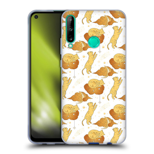Haroulita Celestial Gold Cat And Cloud Soft Gel Case for Huawei P40 lite E