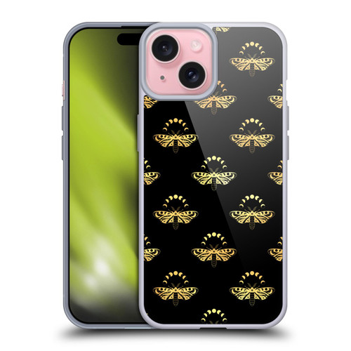 Haroulita Celestial Gold Butterfly Soft Gel Case for Apple iPhone 15