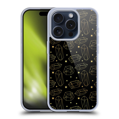 Haroulita Celestial Gold Prism Soft Gel Case for Apple iPhone 15 Pro