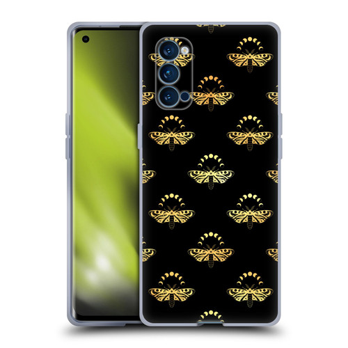 Haroulita Celestial Gold Butterfly Soft Gel Case for OPPO Reno 4 Pro 5G