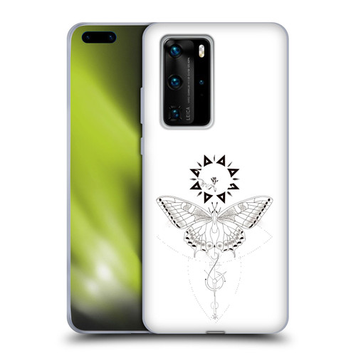 Haroulita Celestial Tattoo Butterfly And Sun Soft Gel Case for Huawei P40 Pro / P40 Pro Plus 5G