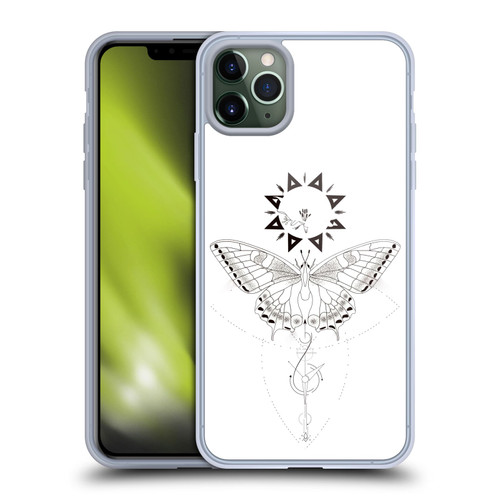 Haroulita Celestial Tattoo Butterfly And Sun Soft Gel Case for Apple iPhone 11 Pro Max