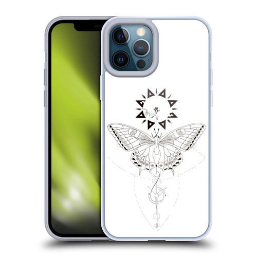 Haroulita Celestial Tattoo Butterfly And Sun Soft Gel Case for Apple iPhone 12 Pro Max