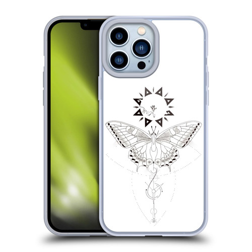 Haroulita Celestial Tattoo Butterfly And Sun Soft Gel Case for Apple iPhone 13 Pro Max
