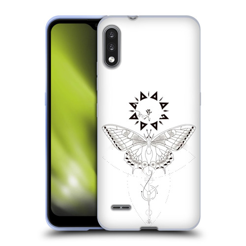 Haroulita Celestial Tattoo Butterfly And Sun Soft Gel Case for LG K22