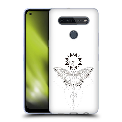 Haroulita Celestial Tattoo Butterfly And Sun Soft Gel Case for LG K51S