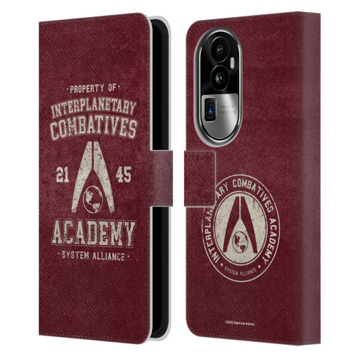 EA Bioware Mass Effect 3 Badges And Logos Interplanetary Combatives Leather Book Wallet Case Cover For OPPO Reno10 Pro+