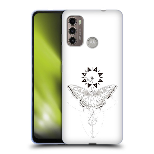 Haroulita Celestial Tattoo Butterfly And Sun Soft Gel Case for Motorola Moto G60 / Moto G40 Fusion