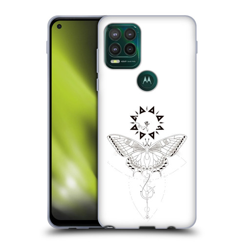Haroulita Celestial Tattoo Butterfly And Sun Soft Gel Case for Motorola Moto G Stylus 5G 2021