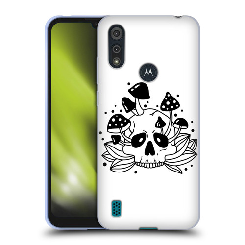Haroulita Celestial Tattoo Skull Soft Gel Case for Motorola Moto E6s (2020)